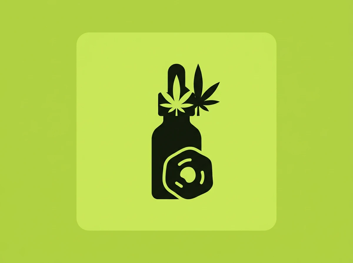 Illustration CBD et acné — molécule cannabidiol et peau saine — guide dermatologique expert 2026