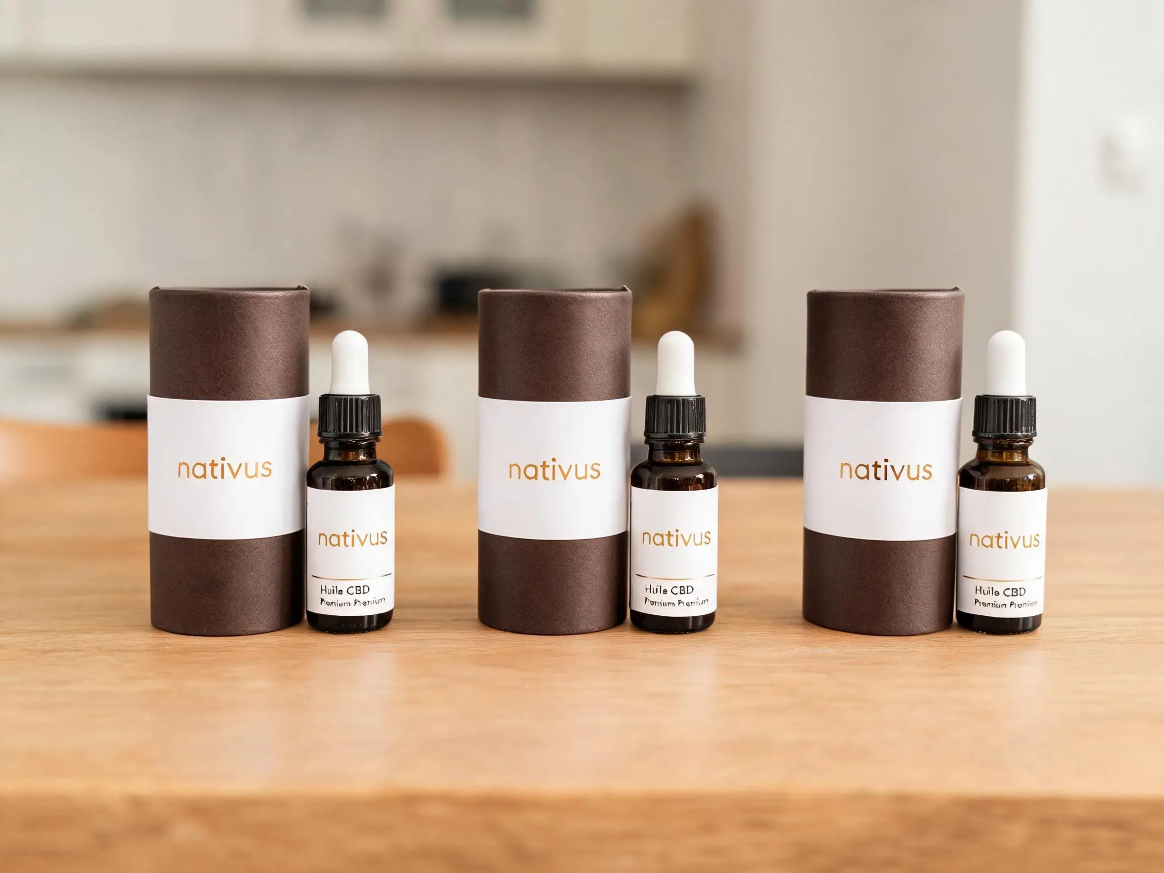 Commande test Nativus CBD 2026 — colis ouvert avec 5 produits reçus